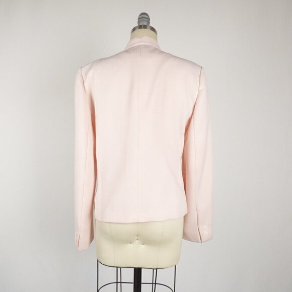 Vintage Happy Legs Double Breasted Blazer Jacket Pink M/L Retro Work Preppy - Picture 3 of 10